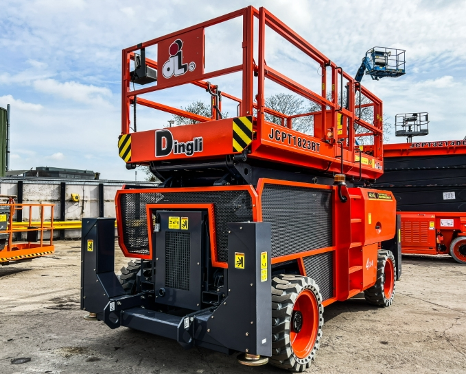Dingli Brand 1823rt Rough Terrain Scissor Lift Aerial Work Platform 18m Height Lifting Equipment