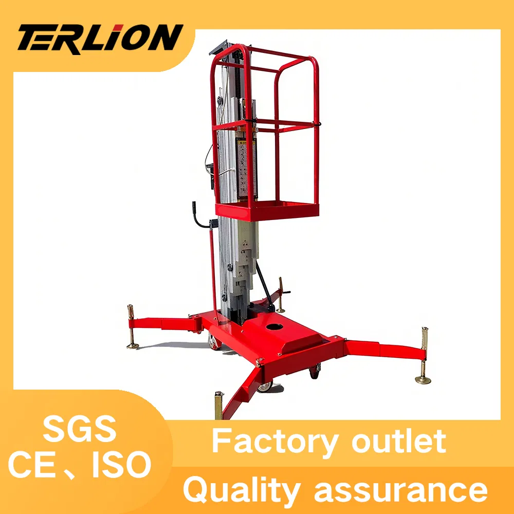 Single Mast Platform Vertical Lift for Outdoor Work