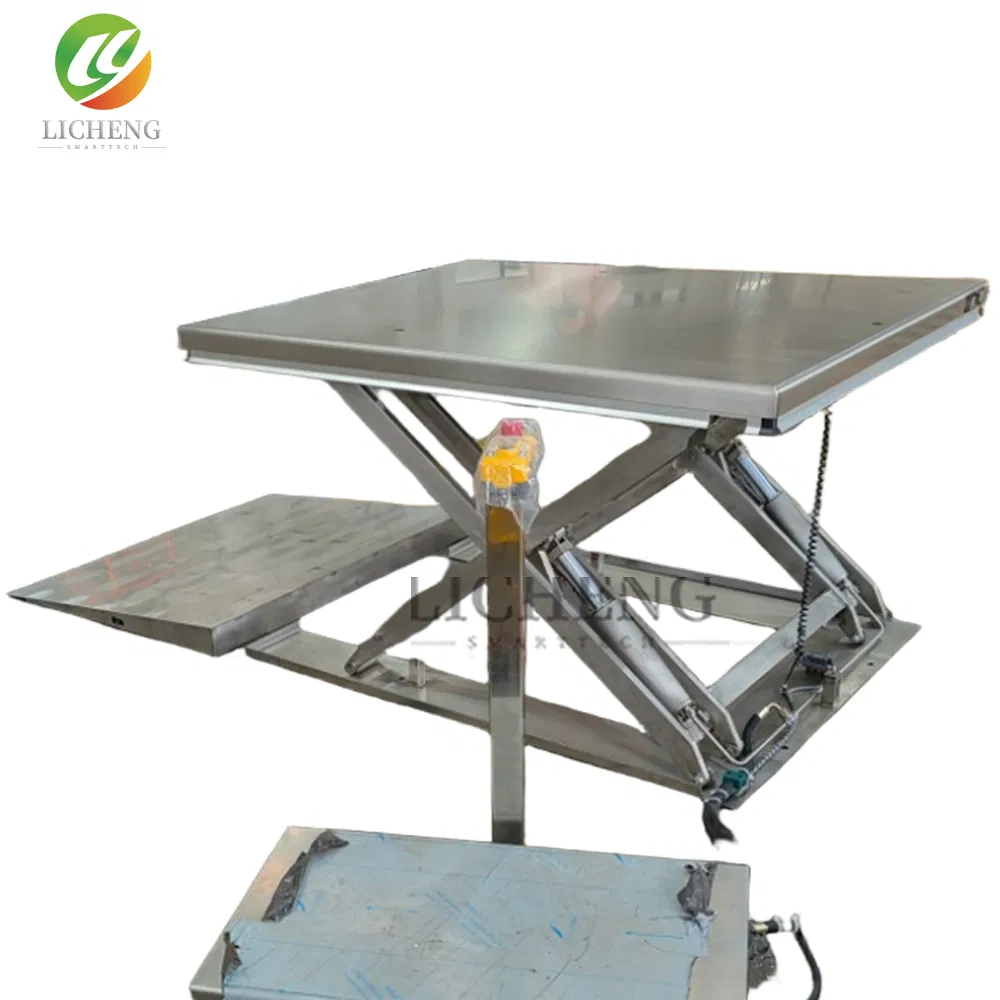 Low-Profile No-Dig Lift Table for Food Workshop with Heavy-Duty Lifting Capacity