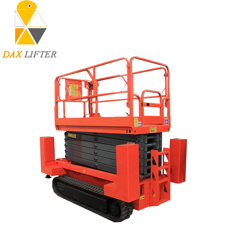 China Daxlifter 6m 300kg Rough Terrain Crawler Scissor Lift with High Quality