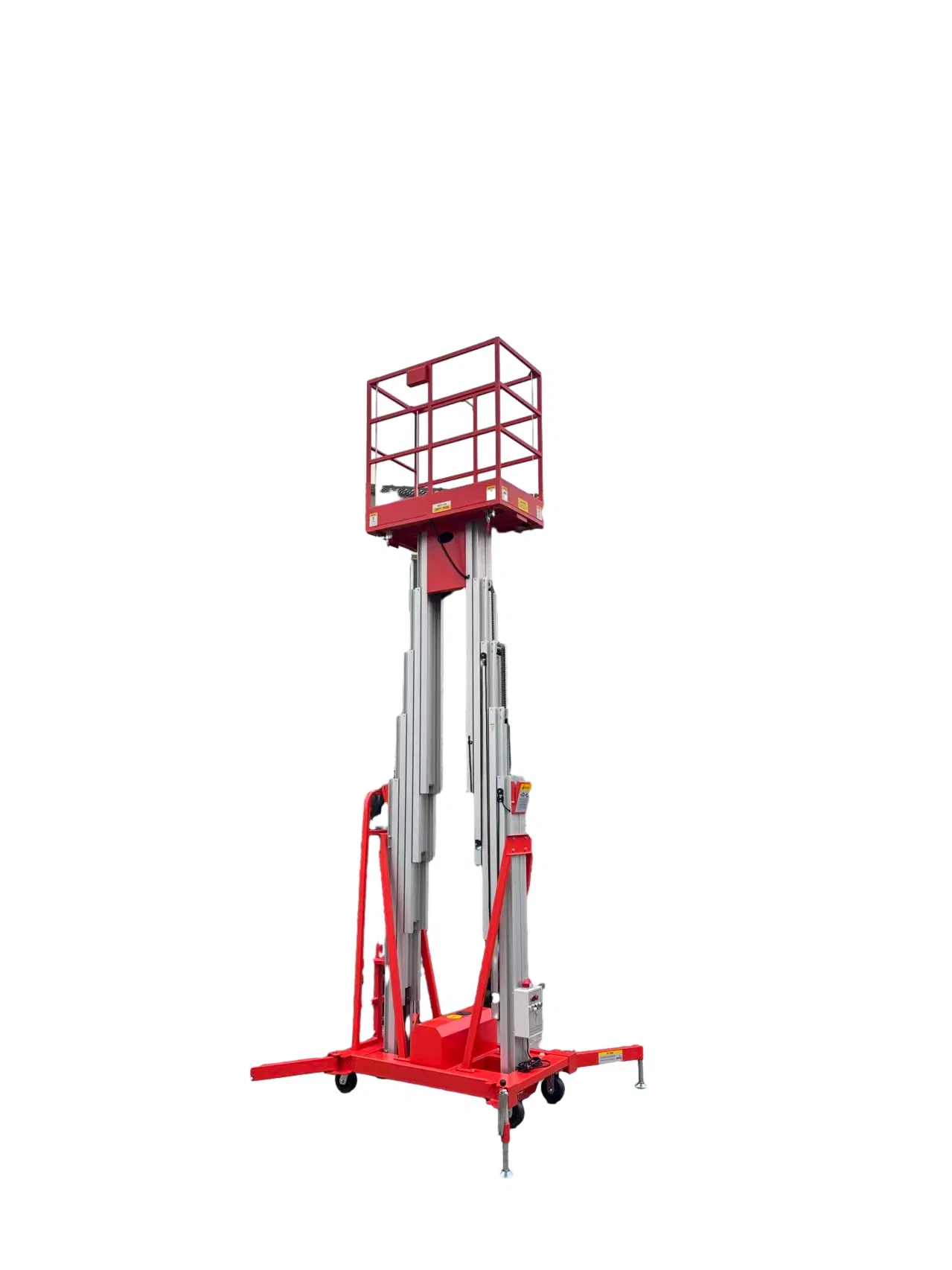 8m Aluminum Alloy Aerial Work Platform Double Mast Vertical Lift