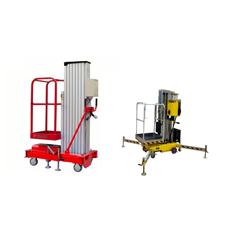 Electric Hydraulic Mast Lift Small Mobile Aerial Work Platform