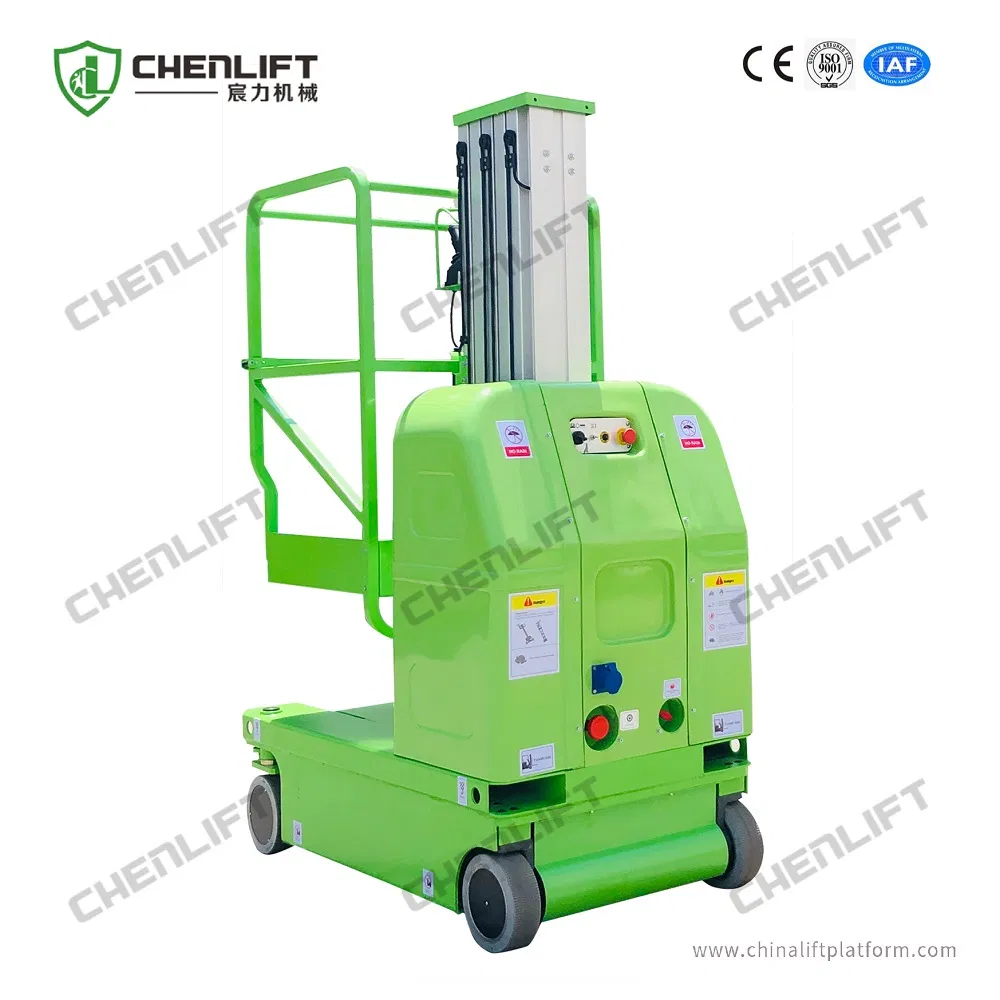 6m Single Mast Aluminum Aerial Lift Platform Electric Vertical Lift