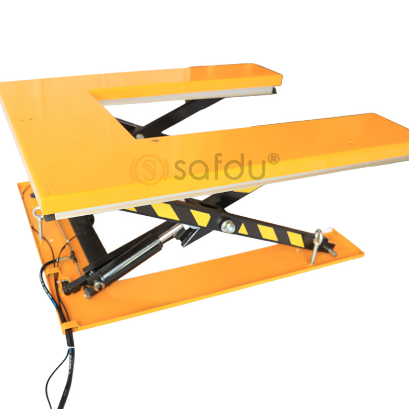 High Quality Low Profile Hu1000 Electro-Hydraulic Lift Table for 1000kg