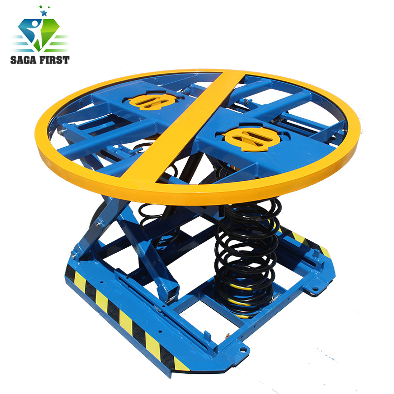 360 Rotary Spring Loader Positioner Scissor Pallet Lift Table