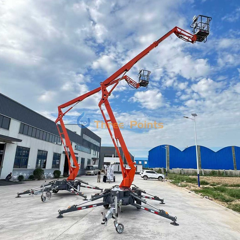 Electric Diesel 12m 18m 22m Towable Trailer Articulated Necelle Cherry Picker