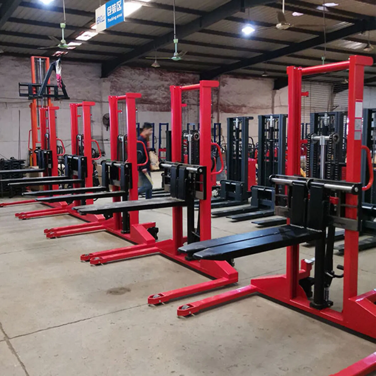 China Factory Supply CE Certificated 500kg Hand Forklift Truck Manual Pallet Stacker