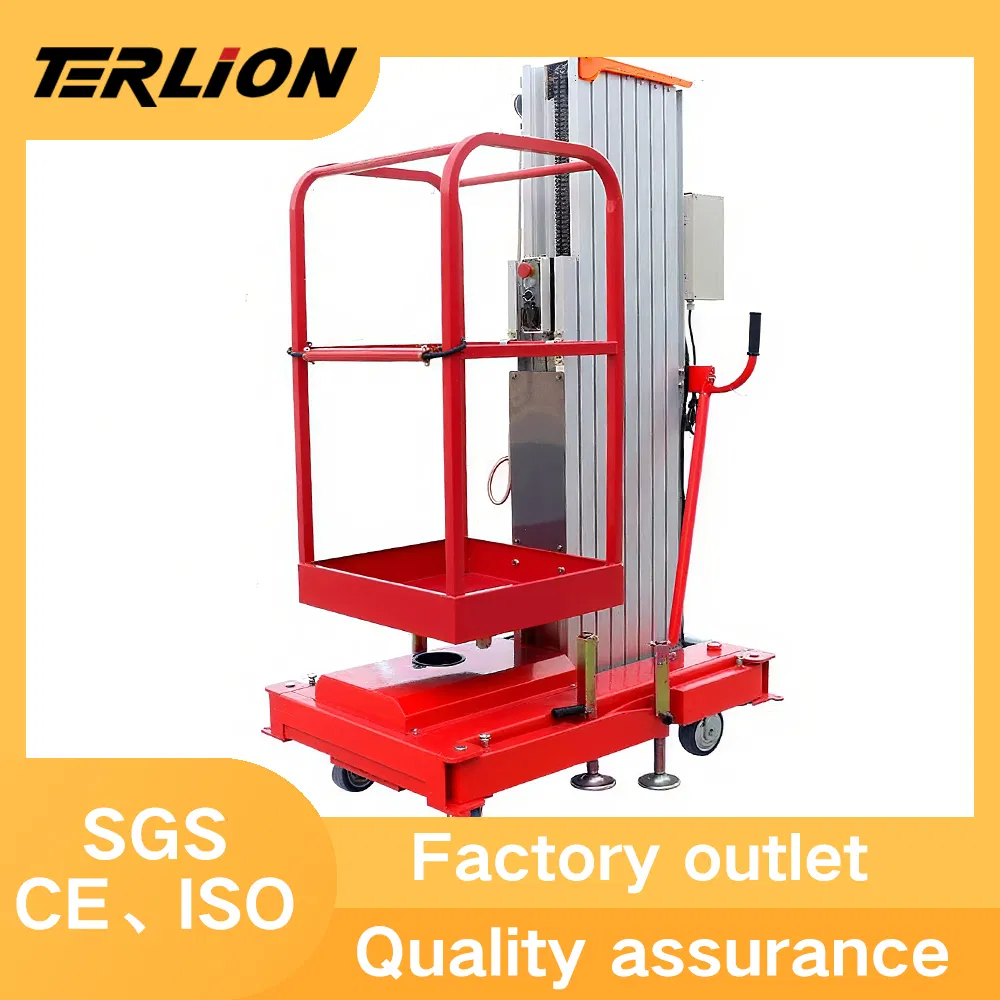 Single Mast Platform Vertical Lift for Outdoor Work