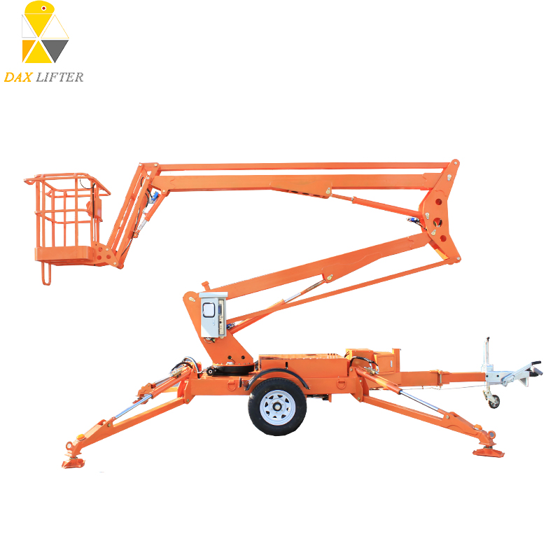 China Daxlifter Brand Stable Structure Hydraulic Towable Cherry Picker Price
