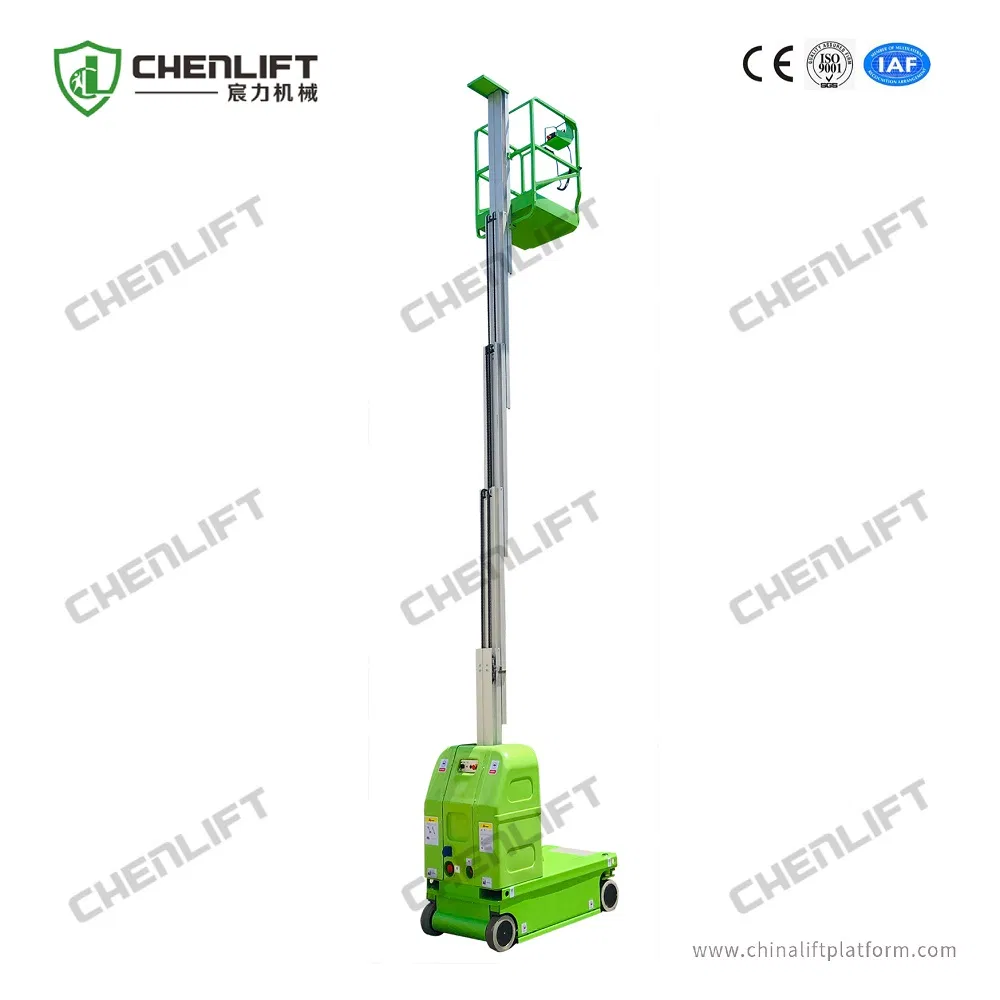6m Single Mast Aluminum Aerial Lift Platform Electric Vertical Lift