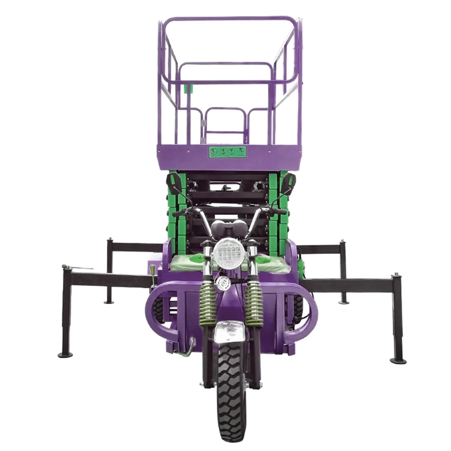 Electrical Three-Wheel Tricycle Scissor Lift Aerial Work Platform for Rough Terrain