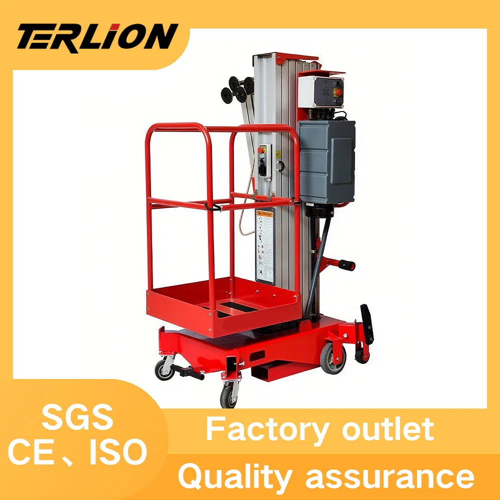 Single Mast Platform Vertical Lift for Outdoor Work