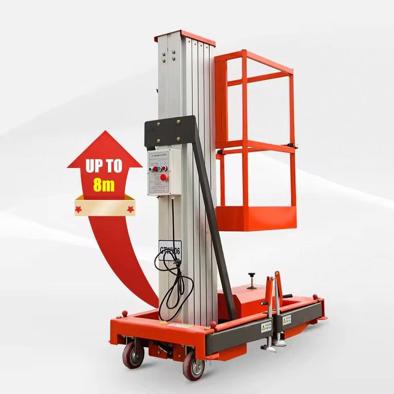Compact Electric Vertical Mast Lift for Safe Aerial Work