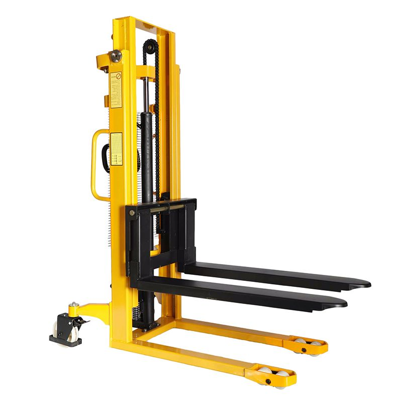 Reliable Manufacture 1ton 1.5ton 2ton 2m 3m Industrial Hydraulic Manual Stacker Pump Adjustable Fork Lift Steel Hand Lifting Equipment Pallet Stacker Forklift