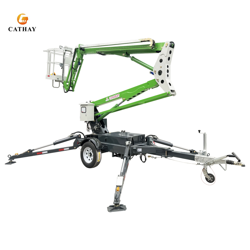 AC/DC Powered Towable Cherry Picker with 24m Working Height