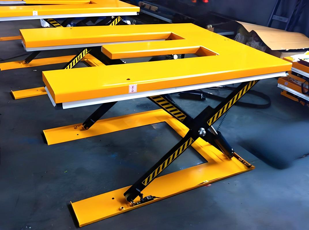U Shaped Electric Roller Scissor Lift Table for Industrial Low Profile Hydraulic Rollers Lift Table