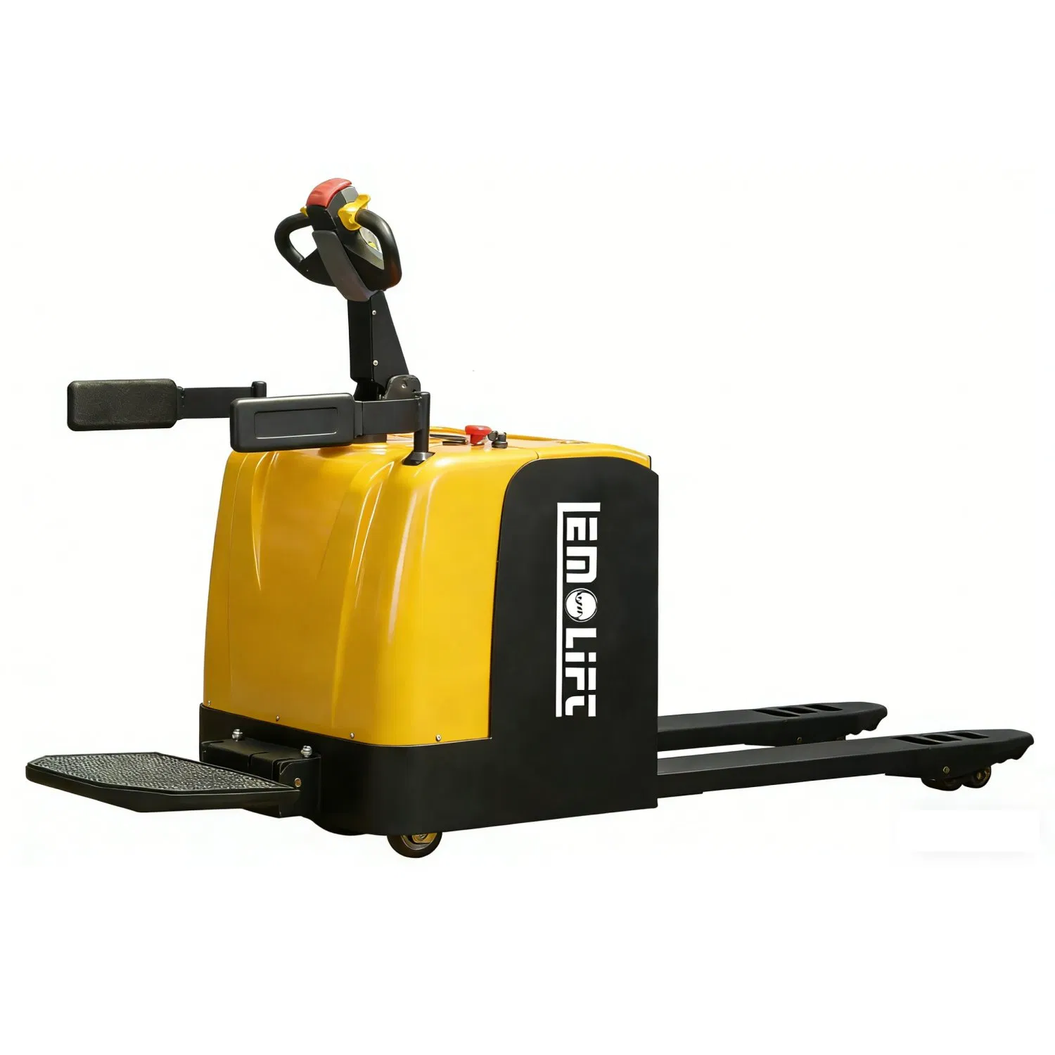 Durable High Load Bearing Low-Maintenance Full Electric Stand-on Pallet Jack