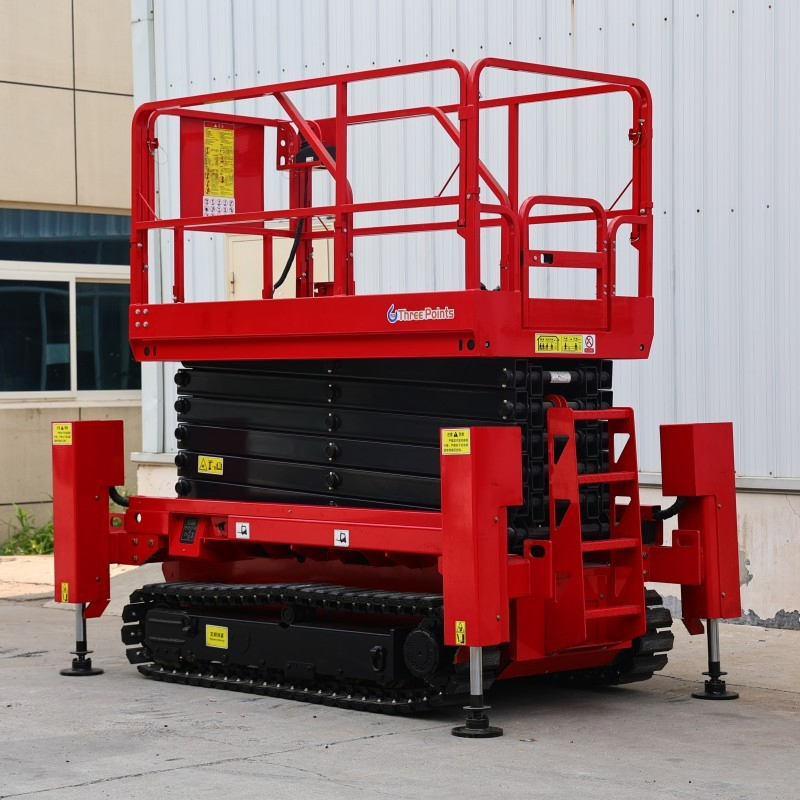 Factory Outlet 4m 6m 8m 10m 12m 500kg Rough Terrain Tracked Crawler Hydraulic Electric Scissor Lift for Sale