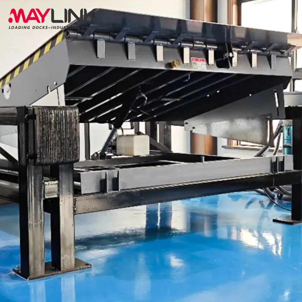 Maylink Adjustable Dock Plate Leveler with Hydraulic Control for Safe Use