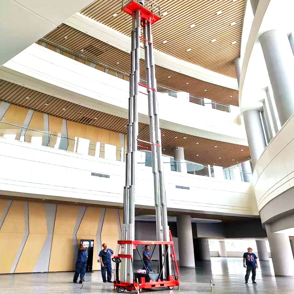 14m Double Mast Scissor Lift Aerial Work Platform