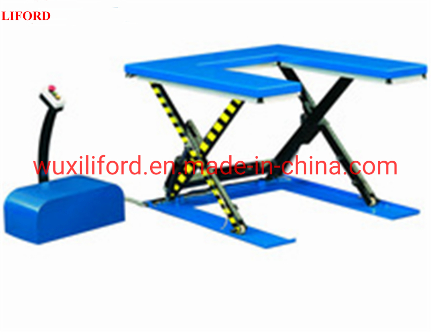 Low Profile U-Shape Stationary Electric Lift Table with CE