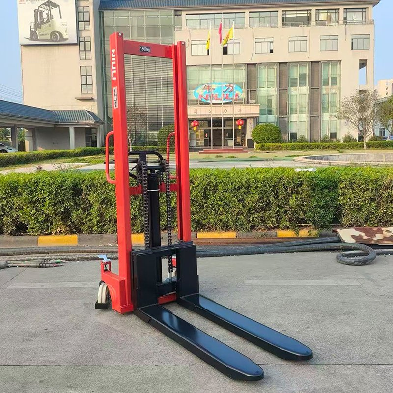 Niuli 1ton 1.6m Hand Pallet Truck Stacker Hydraulic Manual Forklift