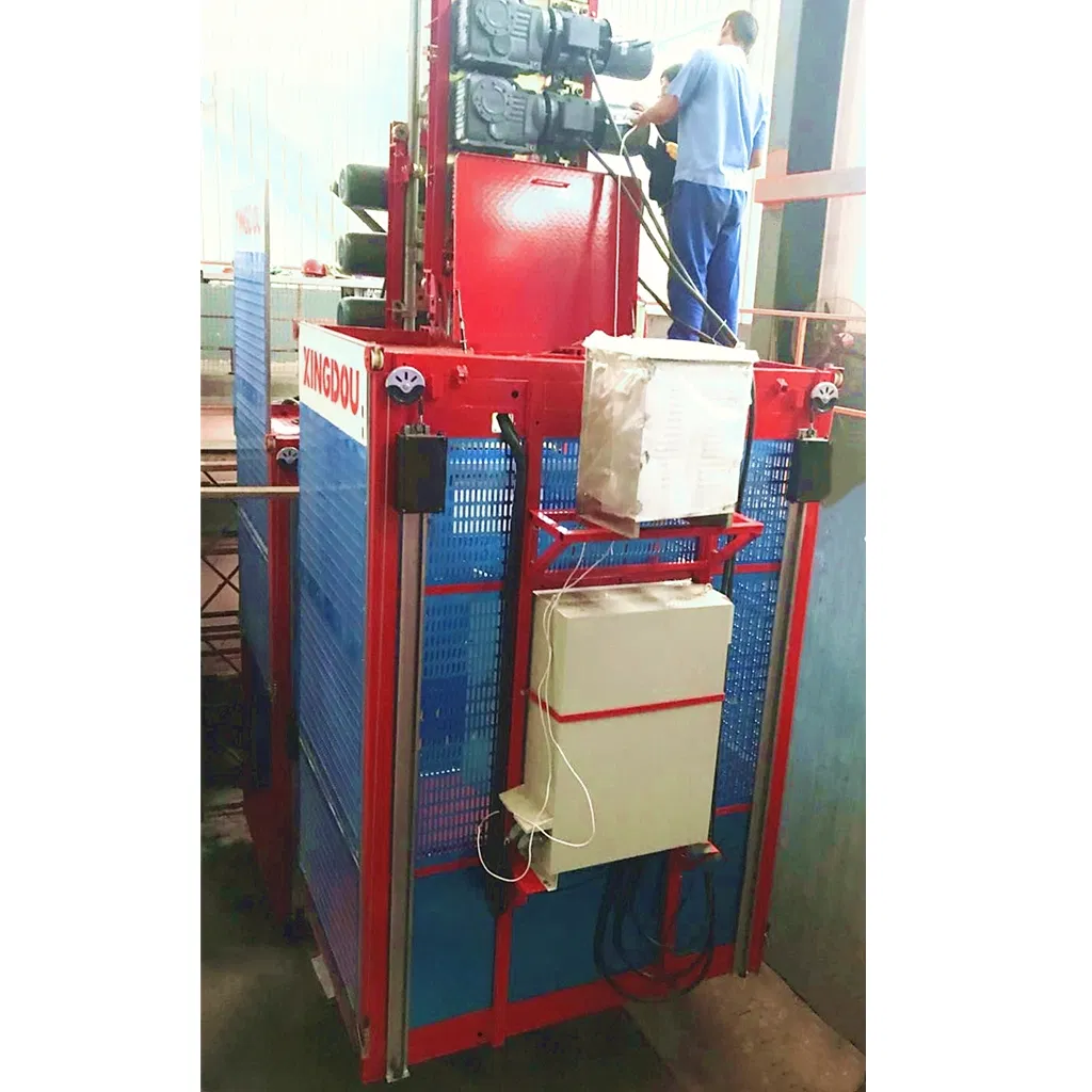 China Gjj Industrial Hoist Rack and Pinion External Mast Rope Cargo Temporary Elevator Construction Site Lift Price for Building/Material/Mast/Warehouse/Builder