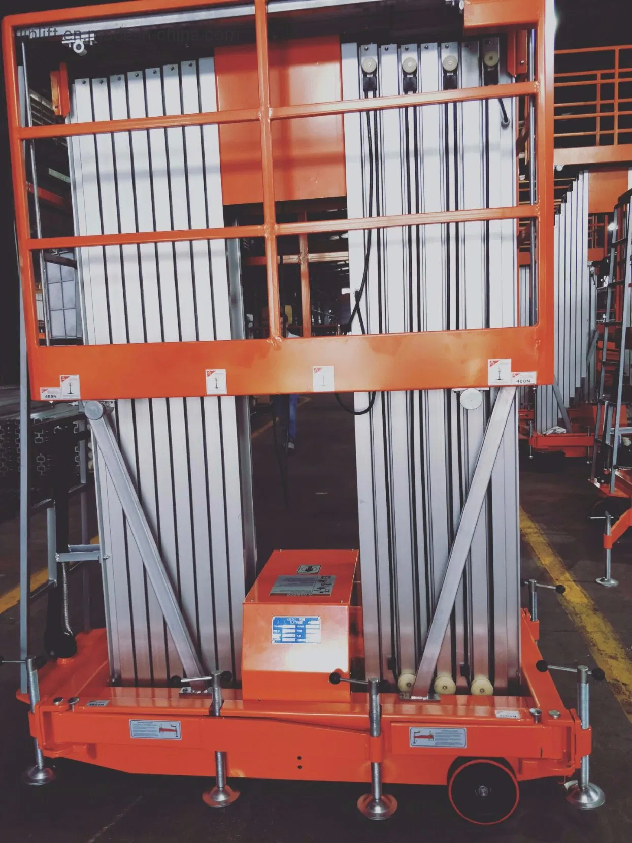 8m Aluminum Electric Vertical Lift Aerial Work Platform Double Mast Awp8-2000 (double mast)