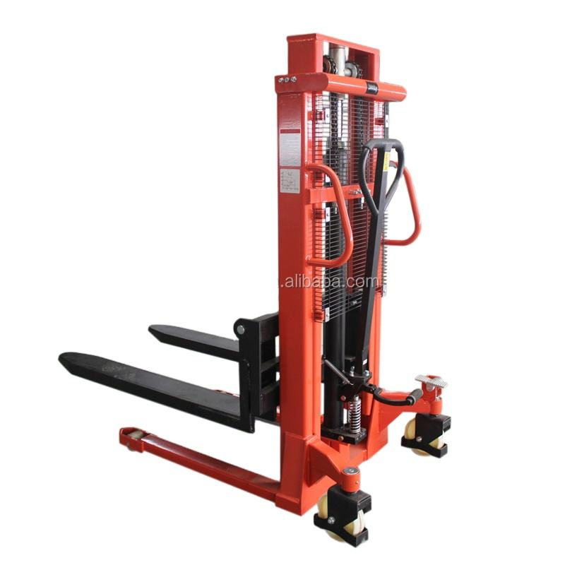 1000 Kg CE-Certified Manual Hydraulic Stacker with Ergonomic Handle and Overload Protection