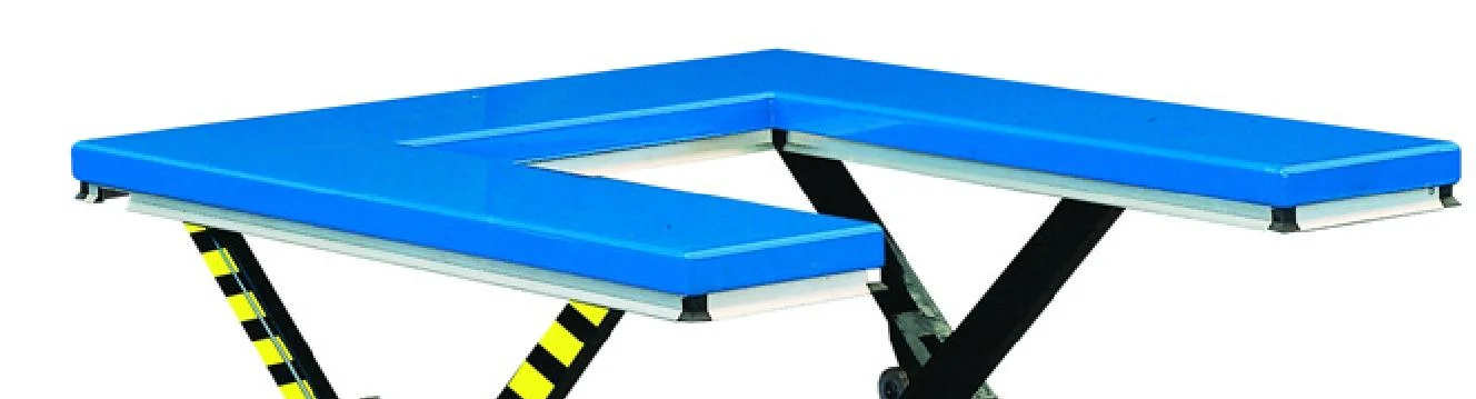 EU standard U Shape 85mm Low Profile 600kgs 1Ton 1.5Ton Electric Hydraulic Scissor Lift Table with CE certificate