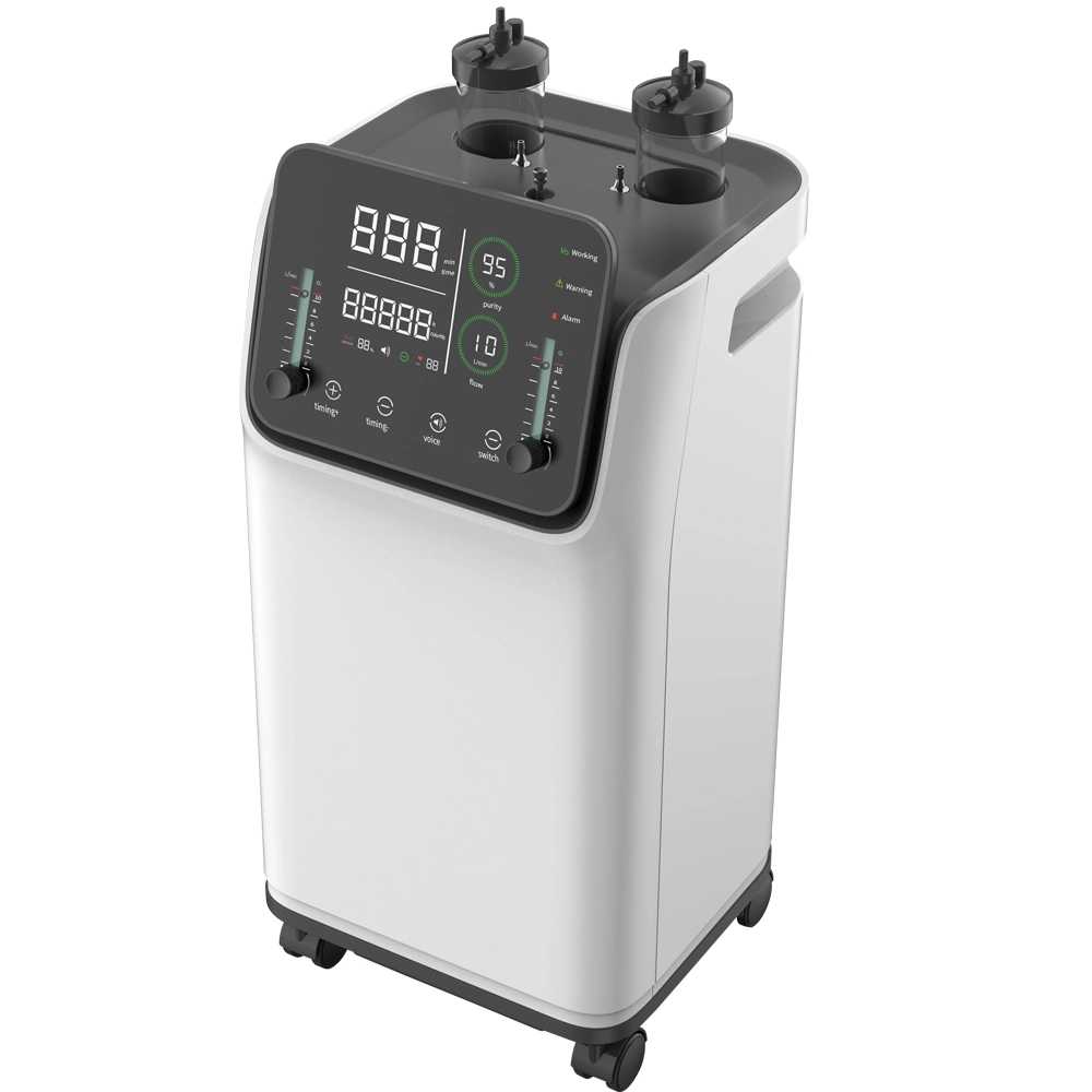 10L جهاز تركيز الأكسجين مع جهاز النيبوليزر وجهاز التحكم عن بُعد 95% النقاء 220V/110V 50Hz/60Hz