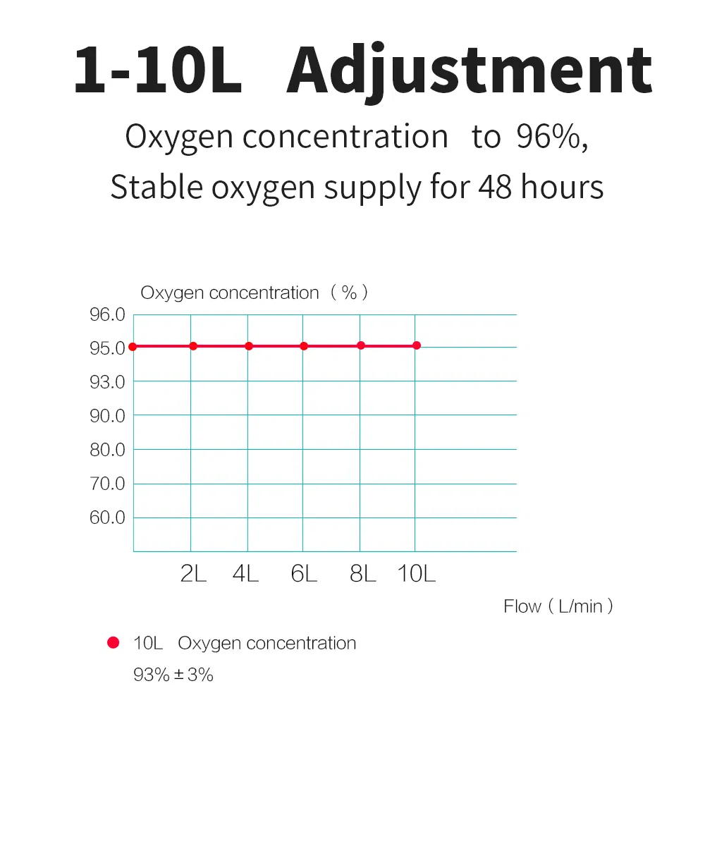 10L جهاز تركيز الأكسجين مع جهاز النيبوليزر وجهاز التحكم عن بُعد 95% النقاء 220V/110V 50Hz/60Hz
