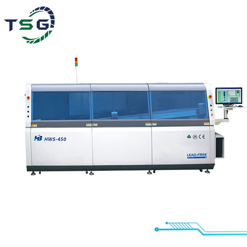 هاوباو Hws-350-N آلة لحام الموجة الخالية من النيتروجين - معدات لحام ثنائية الموجة منخفضة الأكسجين للدوائر المطبوعة ذات الاعتمادية العالية للإنتاج الضخم