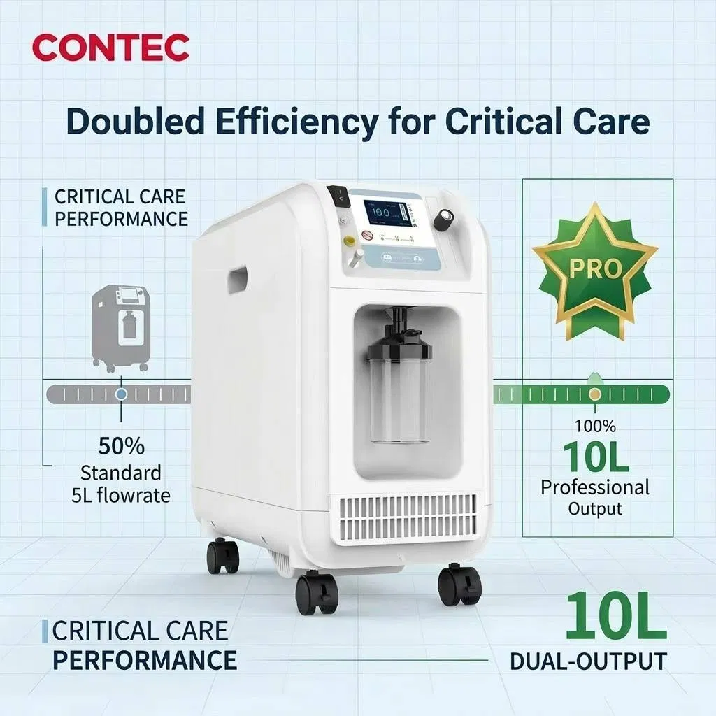 جهاز تركيز الأكسجين المحمول Contec21-X 10L للاستخدام المنزلي