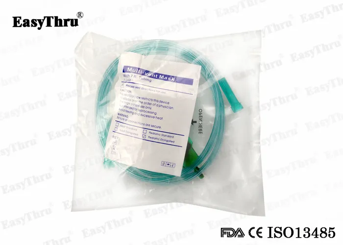 توفير مصنع طبي قناع أكسجين فينتوري disposable قابل للتعديل مع قنية وقت تسليم سريع سعة إنتاج كبيرة