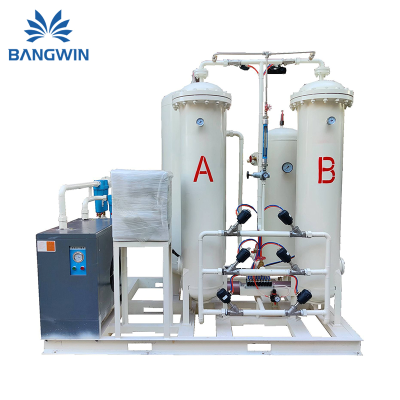 بانغوين جودة عالية 93%+-3% 60m3/H صناعي طبي على-site مثبت على skid التحكم PLC مصنع مولد الأكسجين آلة صنع الأكسجين O2 معدات