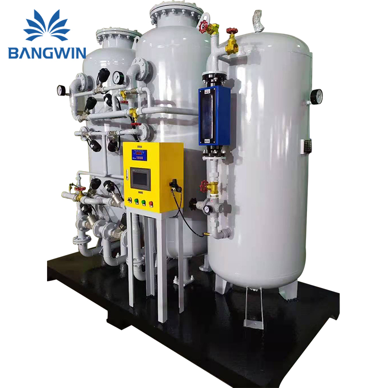 بانغوين جودة عالية 93%+-3% 60m3/H صناعي طبي على-site مثبت على skid التحكم PLC مصنع مولد الأكسجين آلة صنع الأكسجين O2 معدات