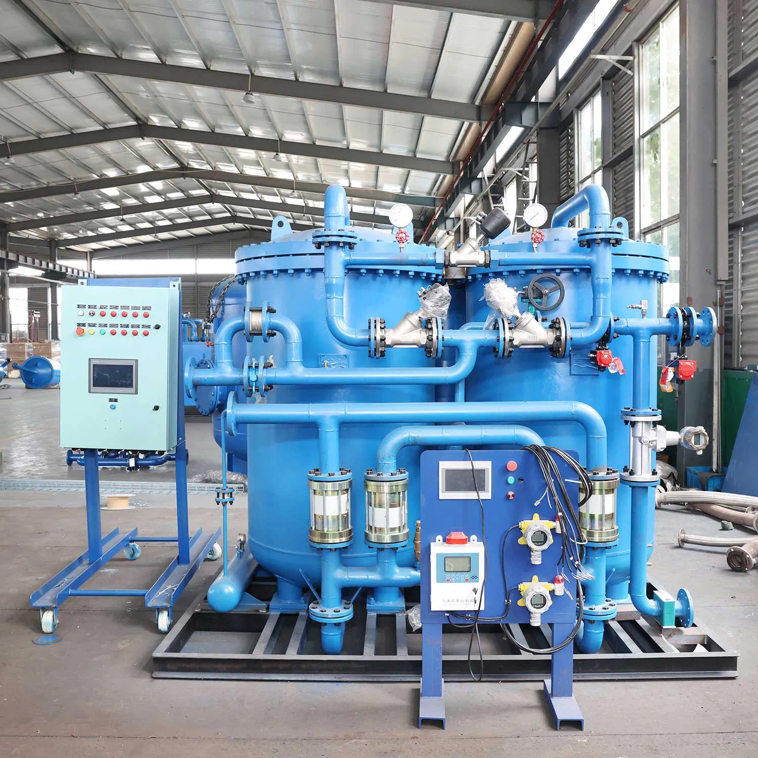 نظام إنتاج الأكسجين بالضغط العالي الأوتوماتيكي 50nm³/H المودولاري