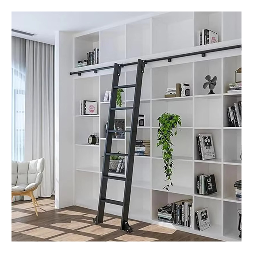 Mobile Library Ladder Hardware Bookcase With Library Ladder Rolling Library Ladder Book Case