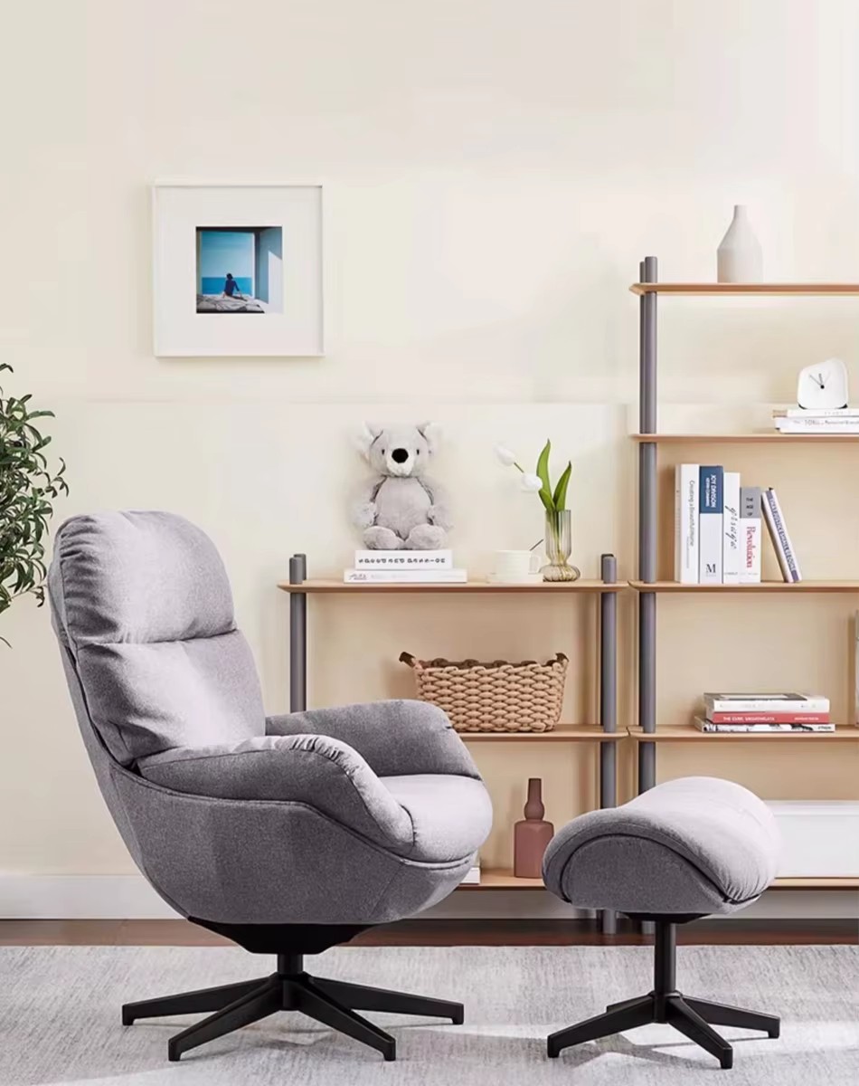 Modern Swivel Accent Recliner Details 1