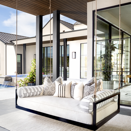 Modern Factory Rope Garden Furniture Hammock Aluminum Aluminum Frame Swing Outdoor Hanging Bed