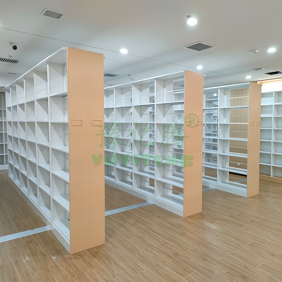 Double Sided Metal Library Storage Filing Shelving Bookshelves