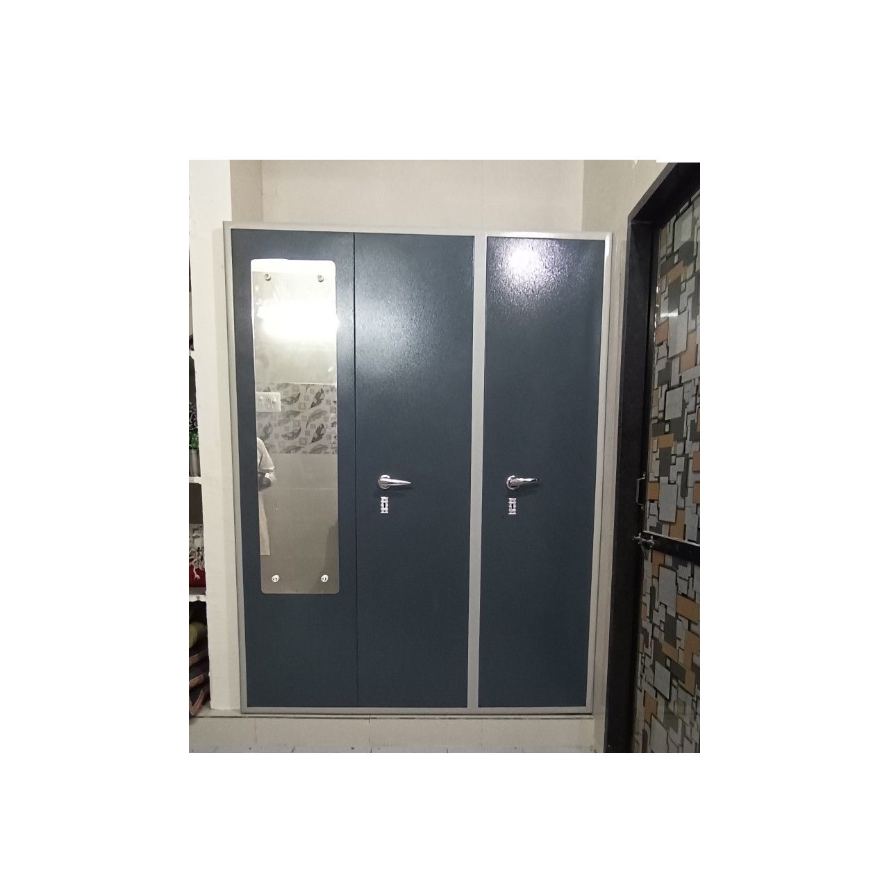Powder coated metal almirah with modern style perfect storage options and premium construction for daily needs