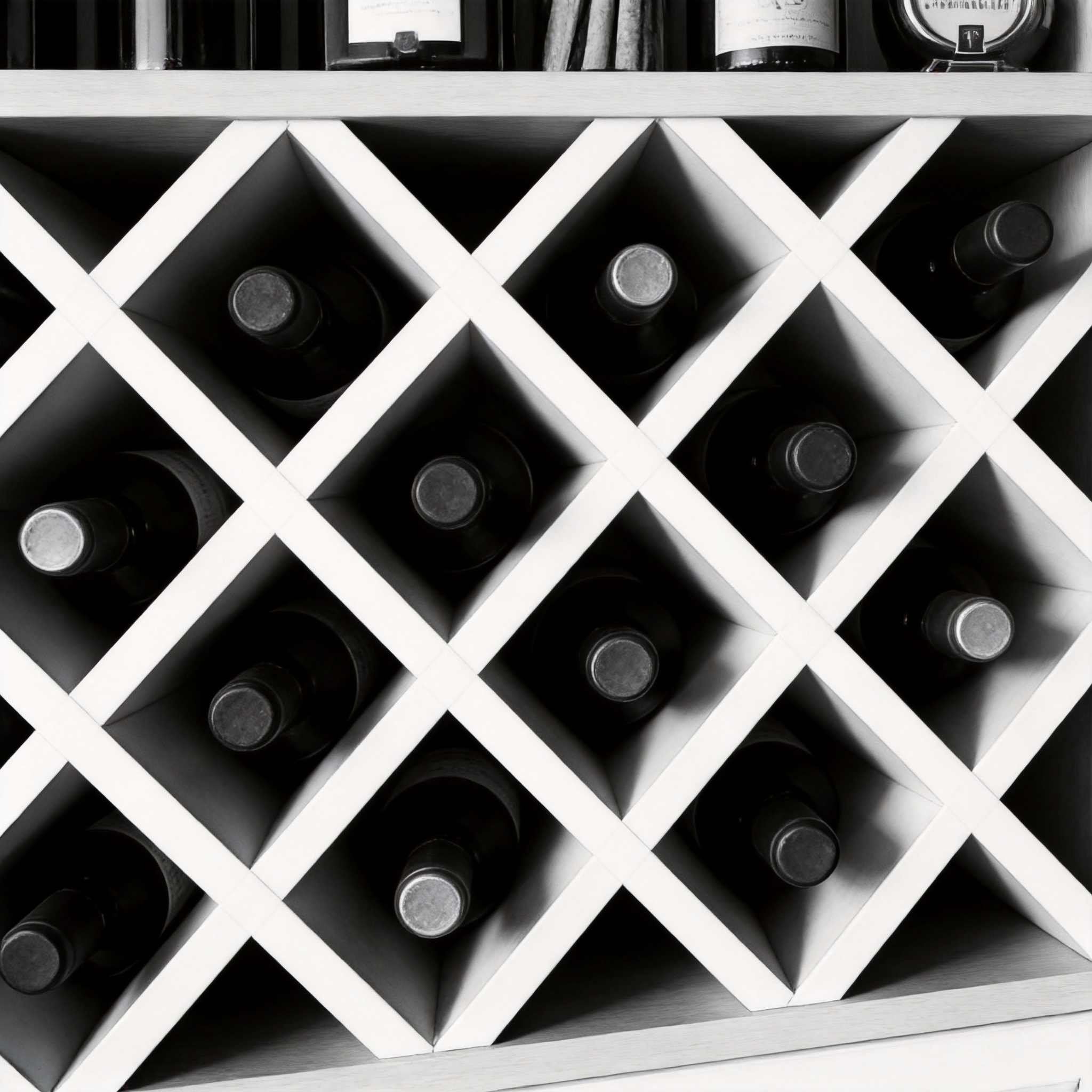 Freestanding Modern Kitchen Buffet Cabinet with Wine Rack &amp; Glass Holder Large Capacity Sideboard Storage with Microwave Space