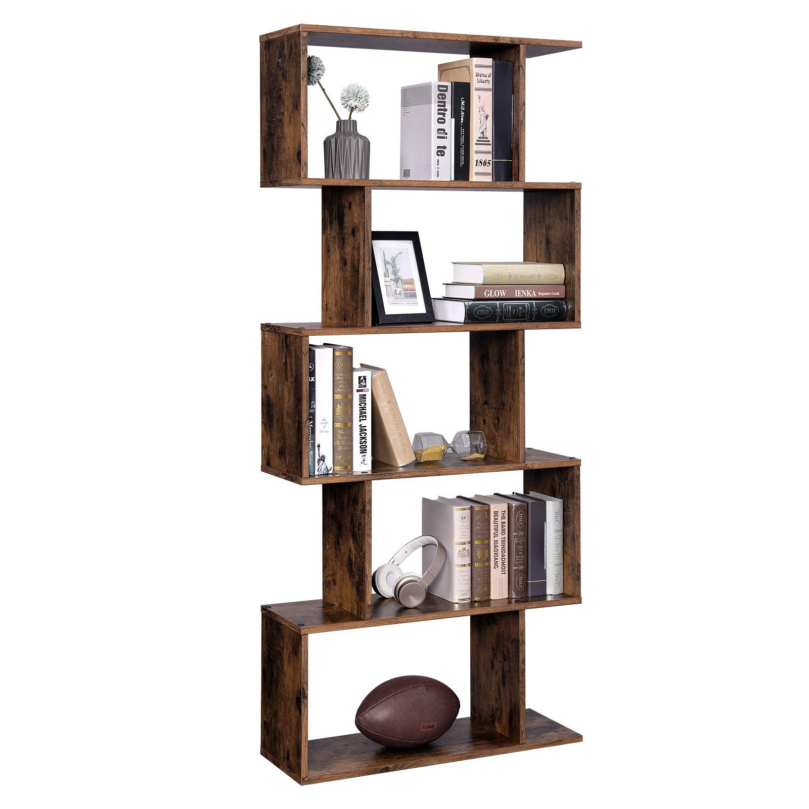 Unique Modern Design Living Room Wooden Bookshelf Bookcase Book Shelves for Home