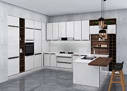 Aluminum framed glass Kitchen