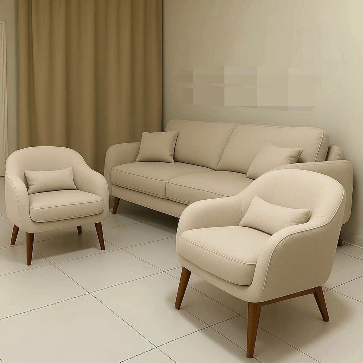Accent Home Furniture Factory Direct Reclining Hotel Balcony Wood Fabric Recliner Living Room Leisure Lounge Chair