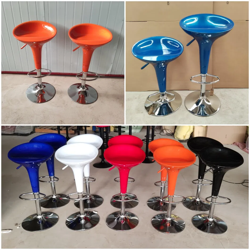 Cheap Adjustable Lifting Swivel ABS Plastic Kitchen Restaurant Counter Bar Stools for Sale Detailed Photo 2