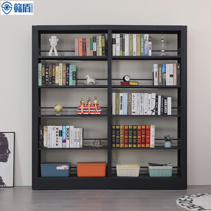 Home Steel Bookshelf Free Combination Floor Standing Shelf One-piece Wall-mounted Children's Multi-layer Library Bookcase