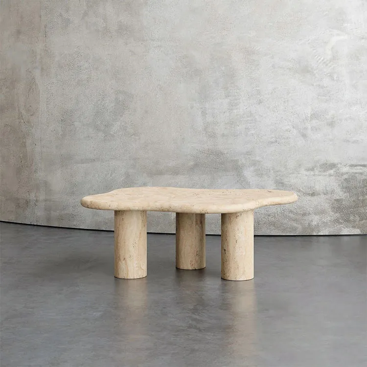 Classical Modern Design Outdoor Limestone Coffee Table End Table